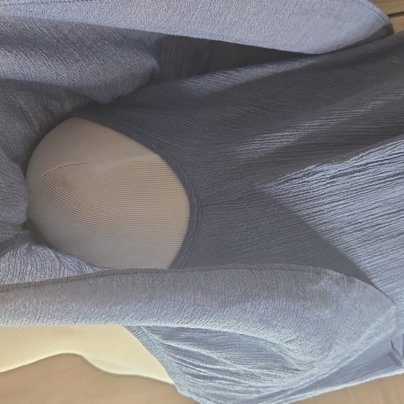 Women's One-Shoulder Blue Top - Picture 7 of 10